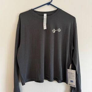 NWT Lululemon “Barbell Baddies” Long Sleeve Oversized Crop viral